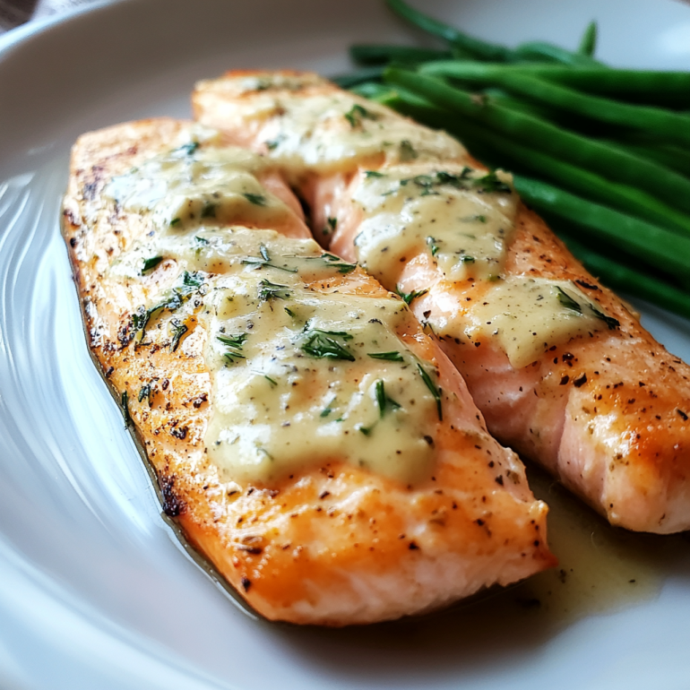 Baked Salmon with Herb Mayo: A Zesty Delight Awaits!