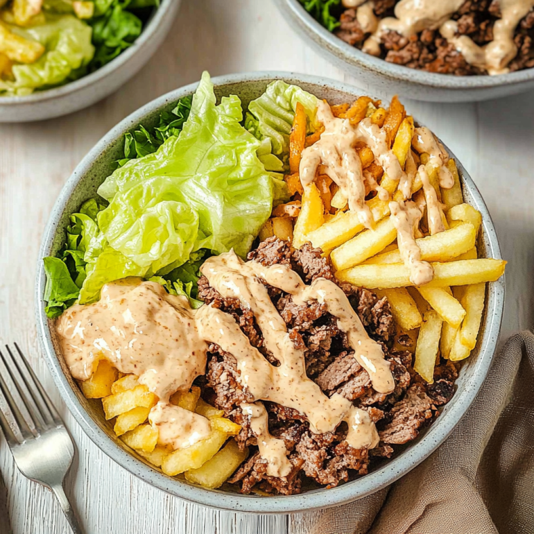 Burger Bowl Delight: A Healthy Twist on Classic Flavor!