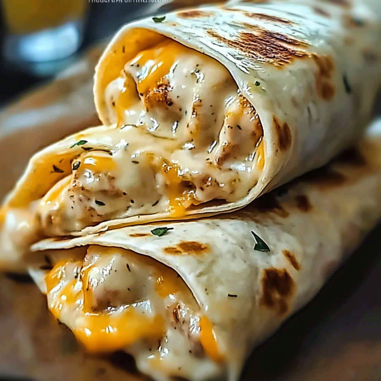 Cheesy Garlic Chicken Wraps: A Creamy Delight Recipe!