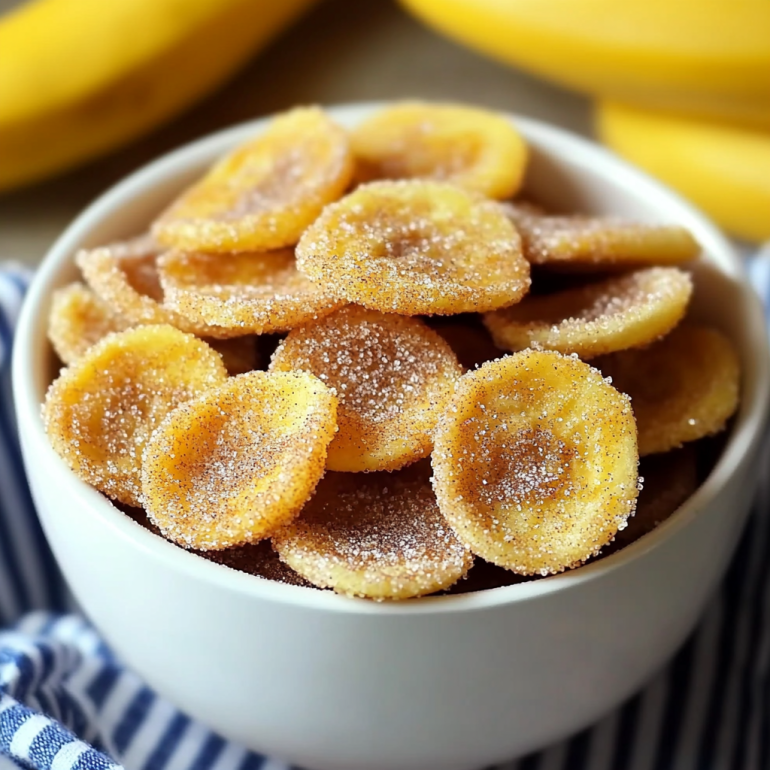 Cinnamon Sugar Air Fryer Banana Chips are Irresistible!