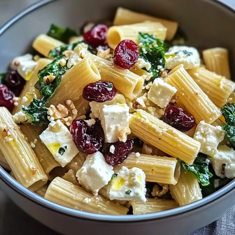 Feta Cranberry Rigatoni Salad with Lemon Vinaigrette: A Must-Try Delight!