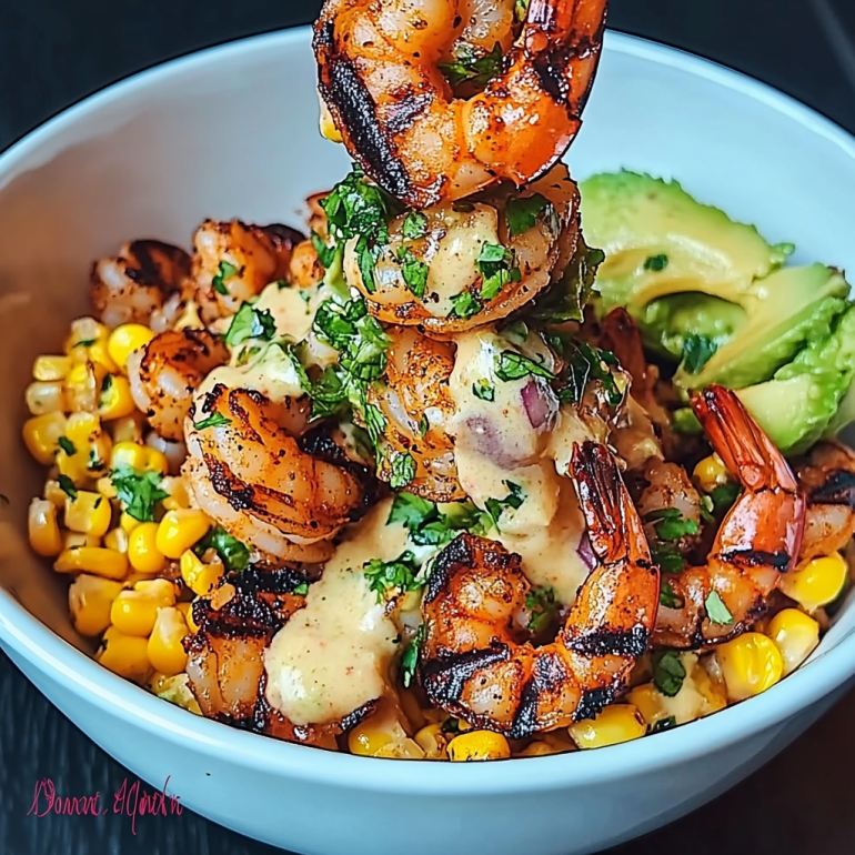Grilled Shrimp Bowl with Avocado Corn Salsa: Taste Bliss!
