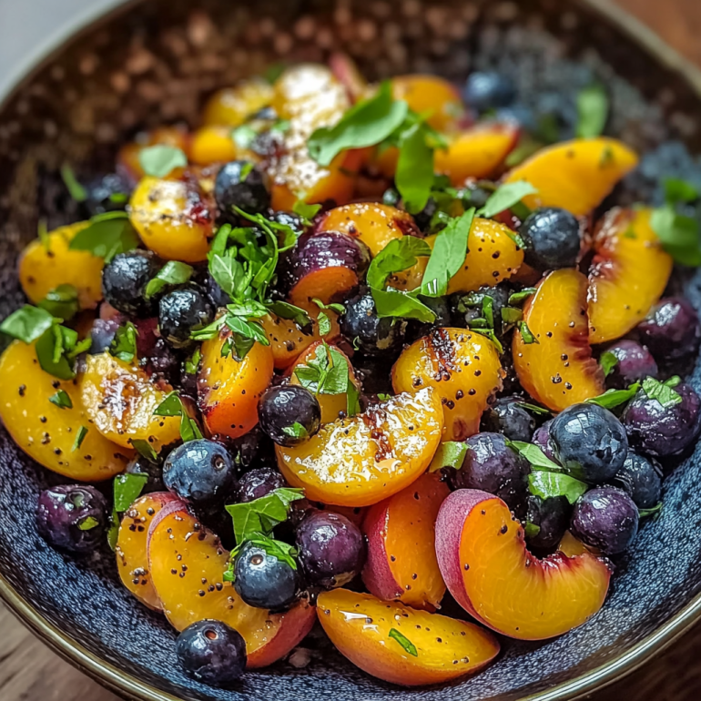 Grilled Peach and Blueberry Salad: A Refreshing Delight!
