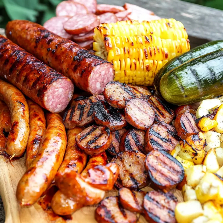Grilled Sausage Grazing Board That Will Impress Your Guests!