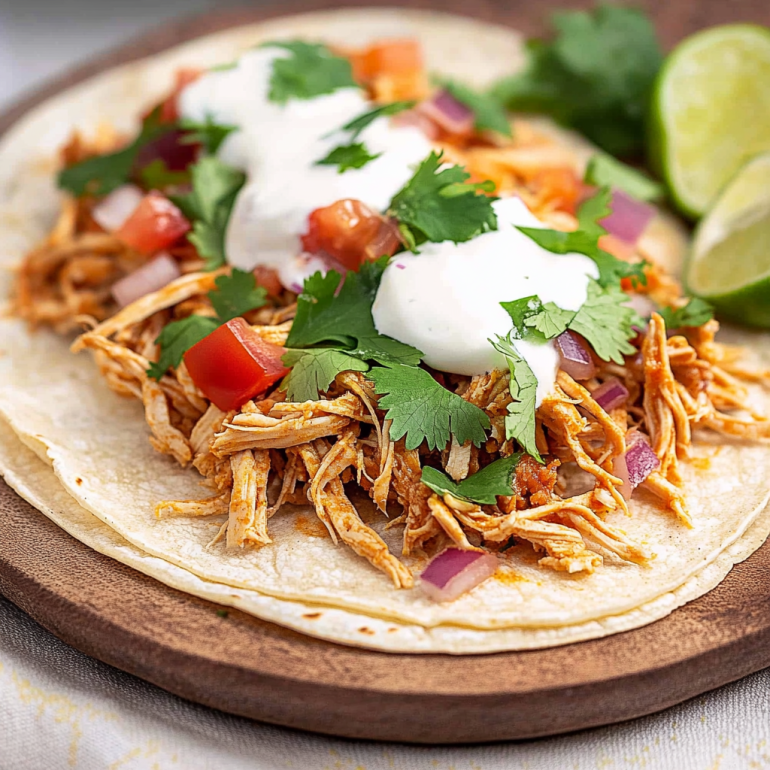 Mexican Pulled Chicken Tacos are a must-try today!