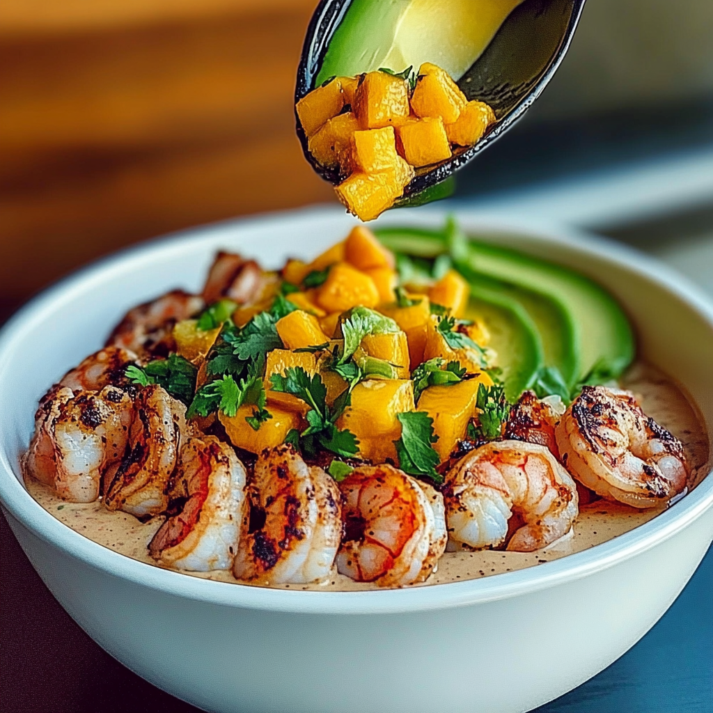 Shrimp and Avocado Bowls with Mango Salsa: A Tasty Delight!