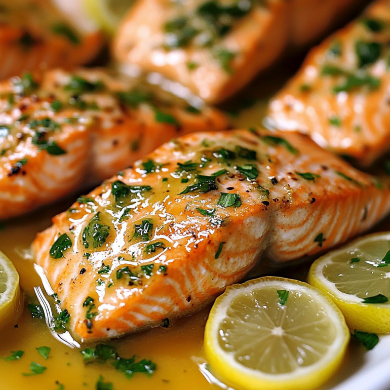 Lemon Garlic Butter Salmon delivers mouthwatering flavor!