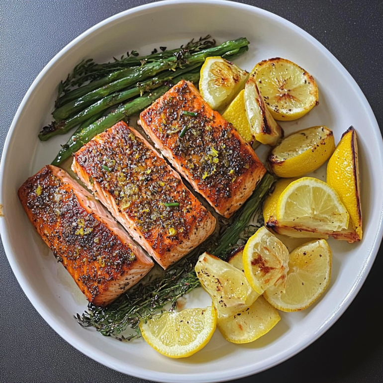 Oven-Baked Lemon Garlic Salmon: A Zesty Delight!