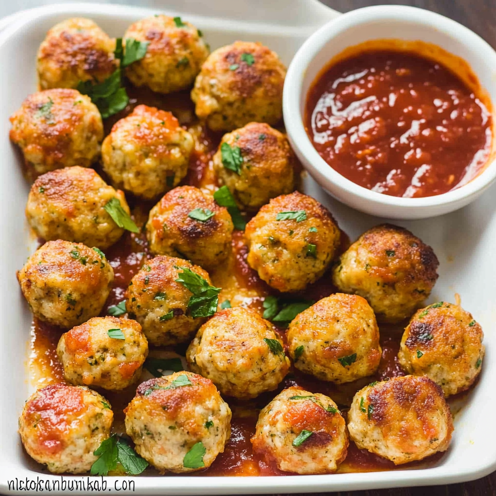Baked Chicken Meatballs with Marinara Sauce: Savor Today!