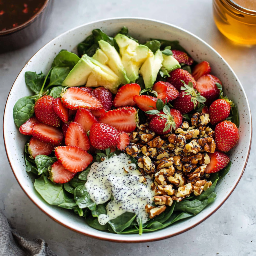 Strawberry Spinach Salad with Poppy Seed Dressing: Try This!