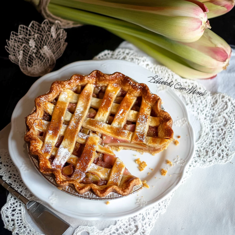 Rustic Rhubarb Cinnamon Pie: Homemade Delight Awaits!