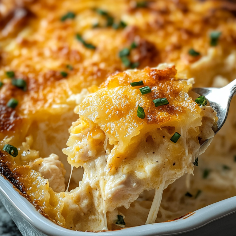 Cheesy Chicken Hashbrown Casserole: A Quick Dinner Delight!