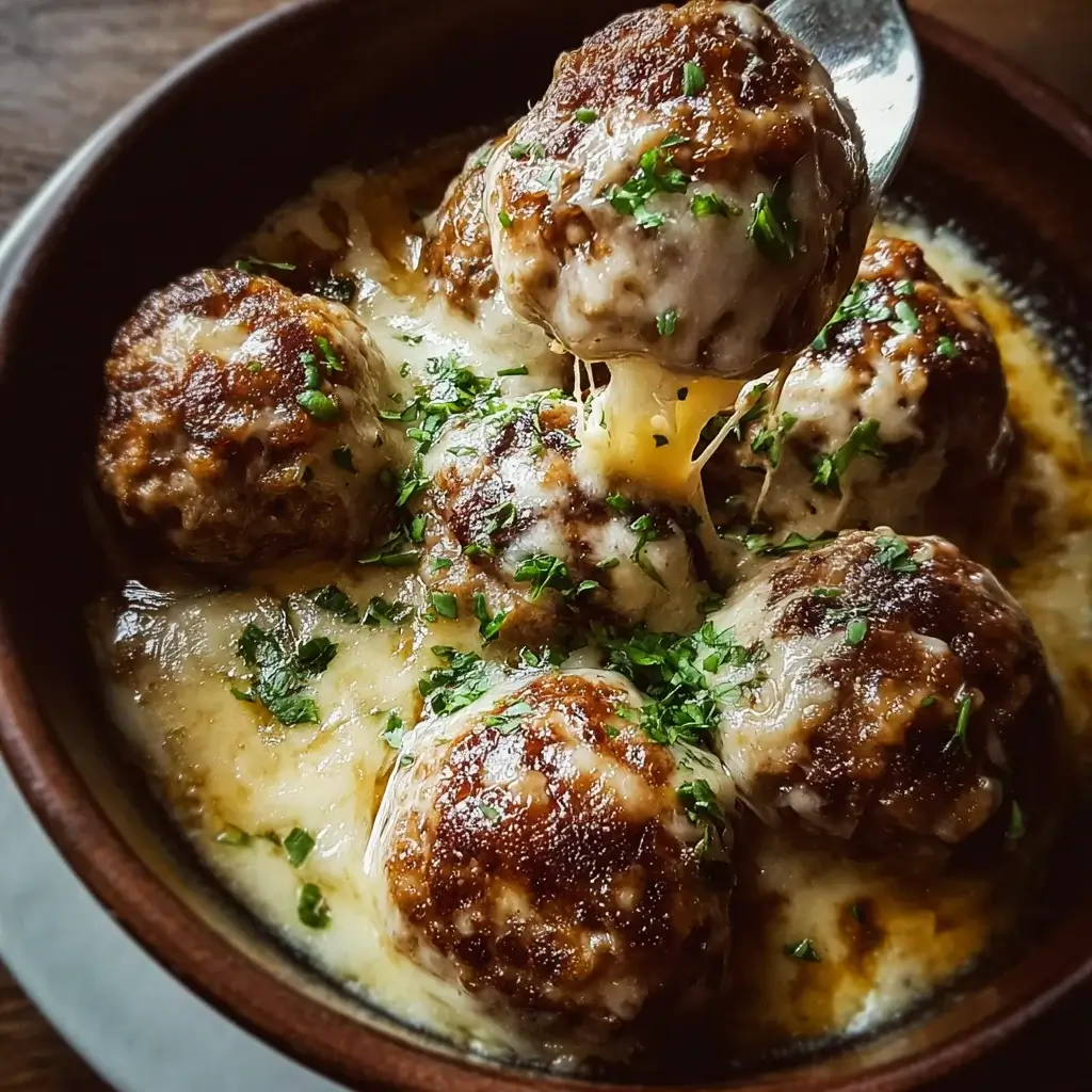 Cheesy French Onion Meatballs That Will Delight You!