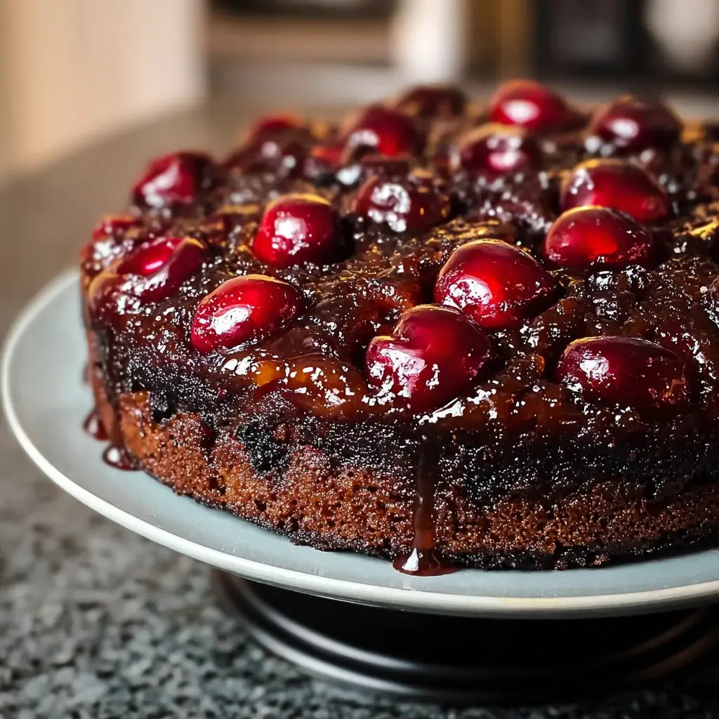Chocolate Cherry Upside-Down Cake: A Must-Try Delight!