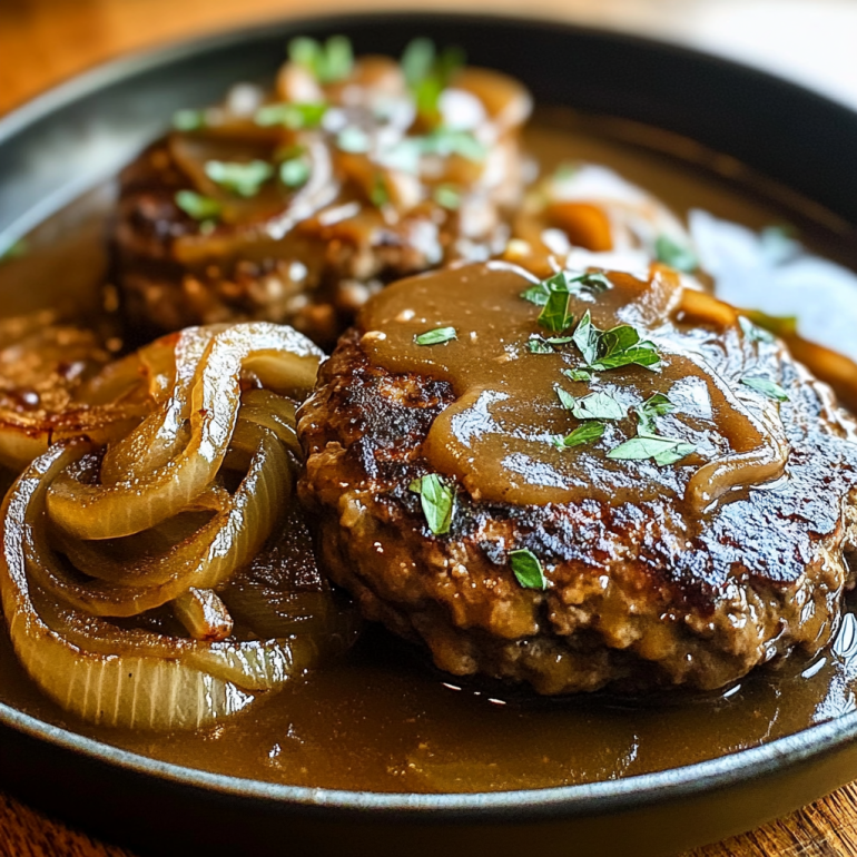 Savory Hamburger Steak with Onions and Gravy Recipe Awaits!