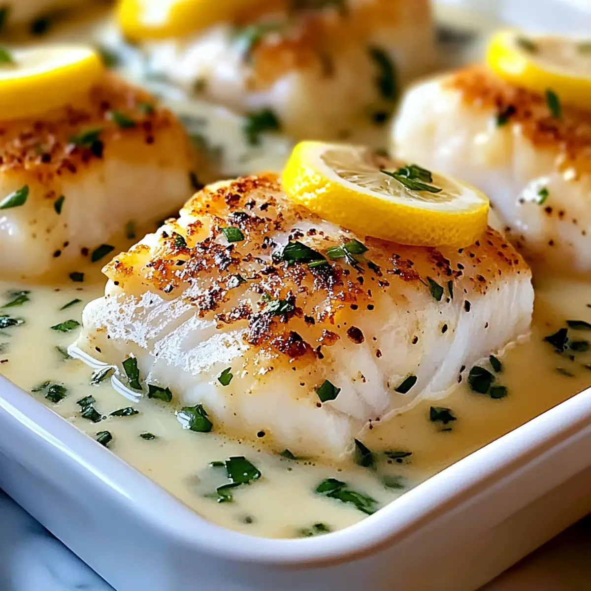 Baked Cod in Creamy Coconut Lemon Sauce for Quick Tropical Bliss