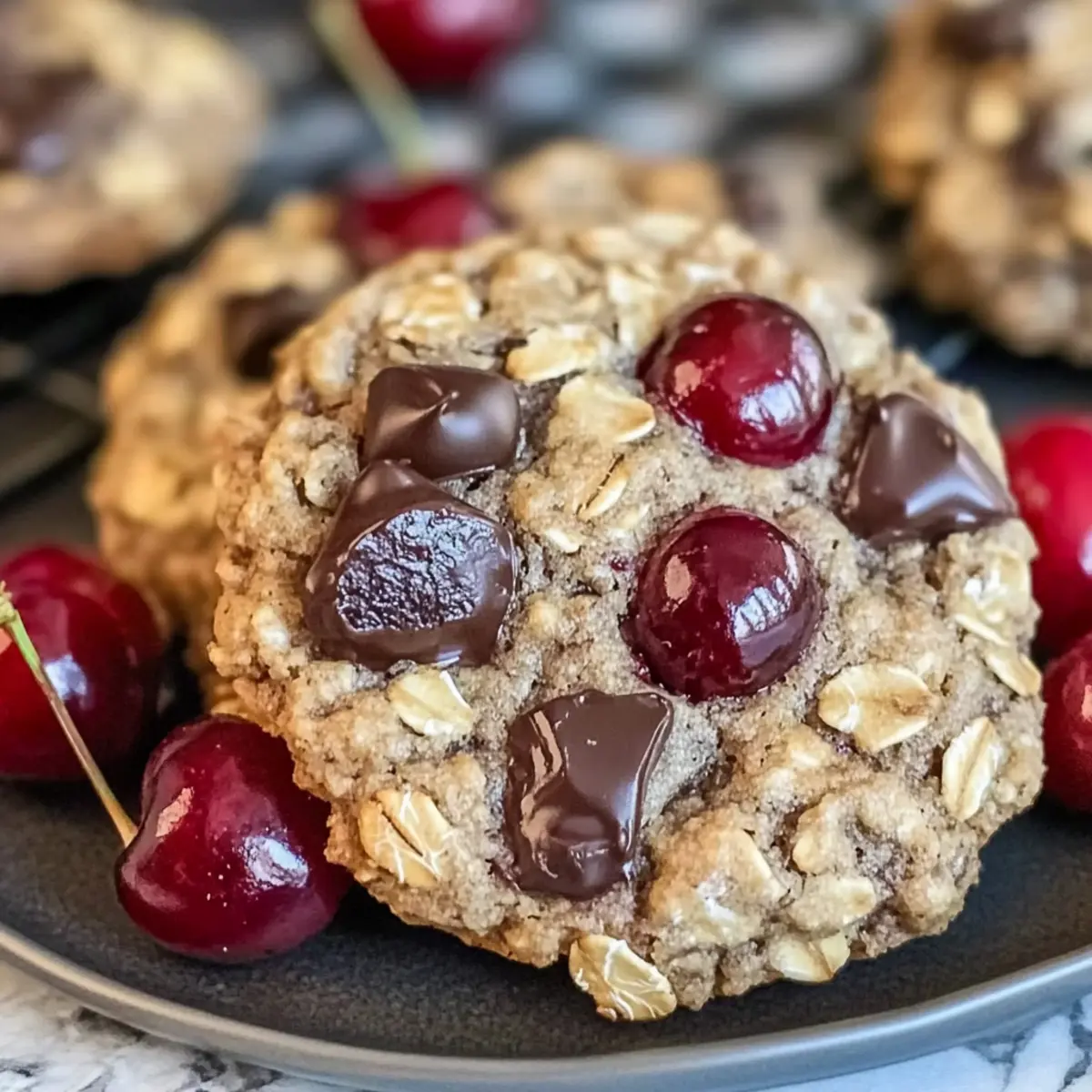 Irresistible Dark Chocolate Cherry Oatmeal Cookies Recipe