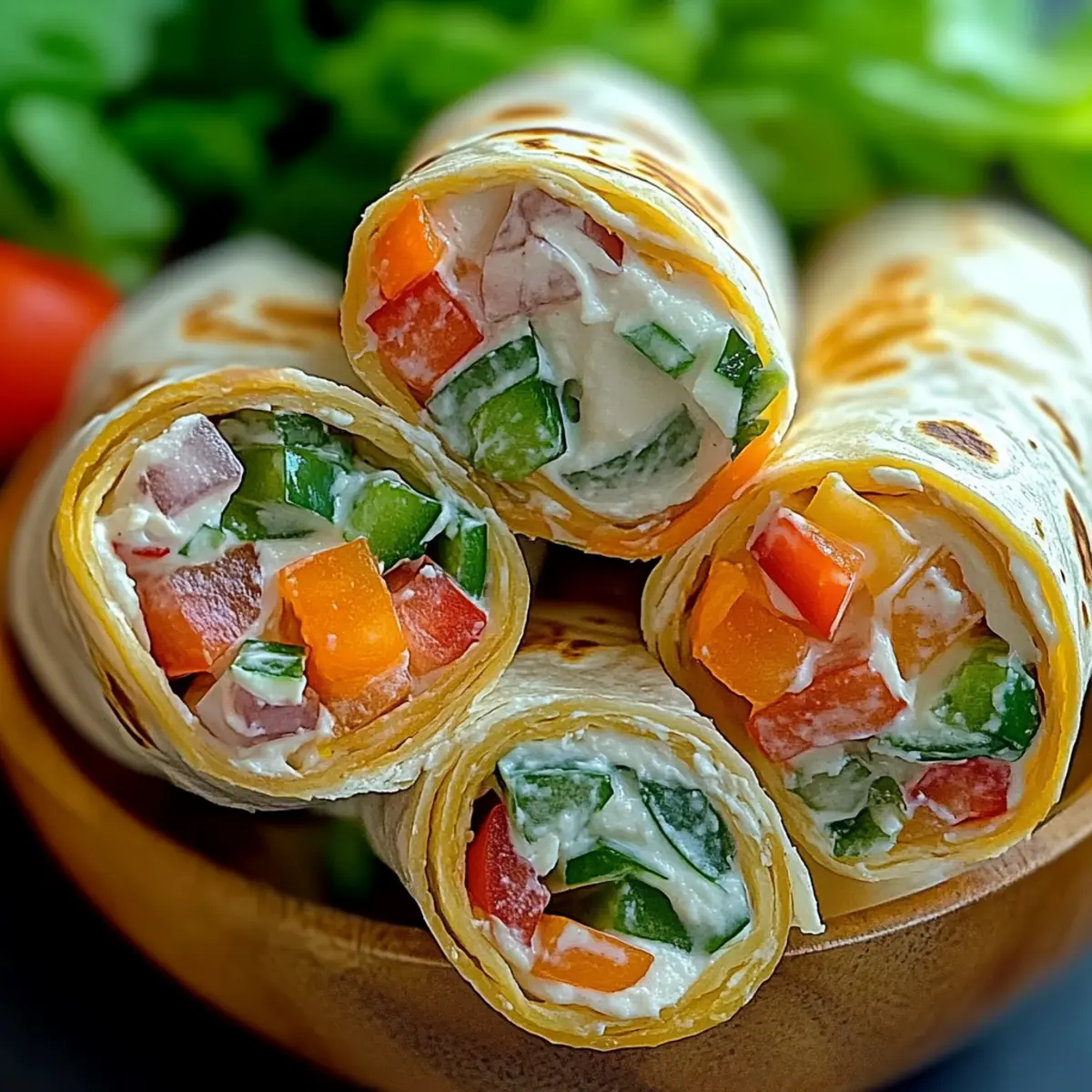 Fresh Veggie Tortilla Roll Ups: Colorful, Crunchy Goodness!