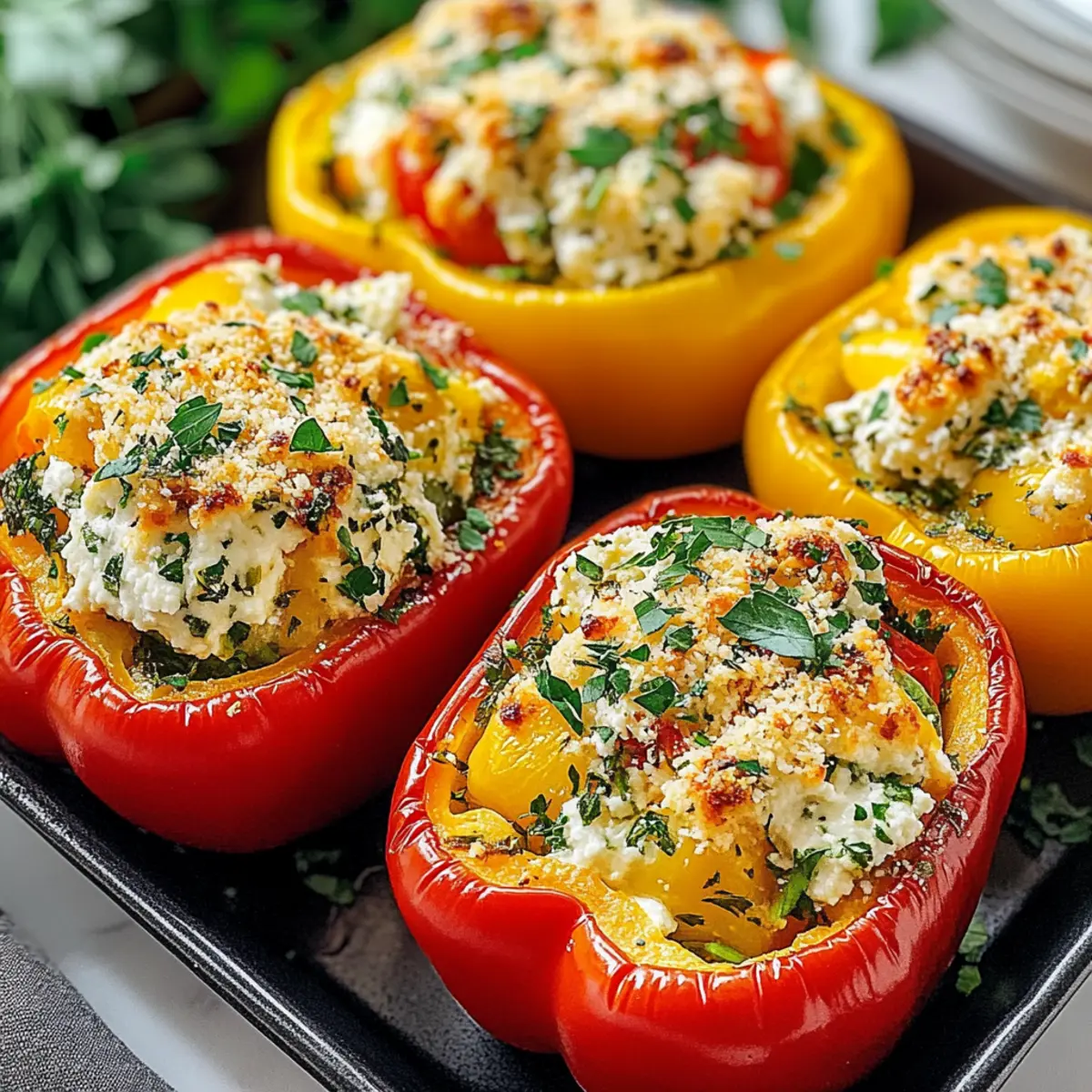 Delicious Herby Ricotta Stuffed Peppers for Effortless Dinners