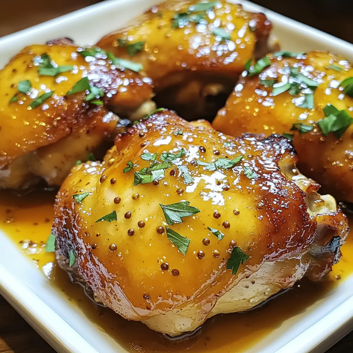 Deliciously Juicy Honey Mustard Chicken Thighs Recipe