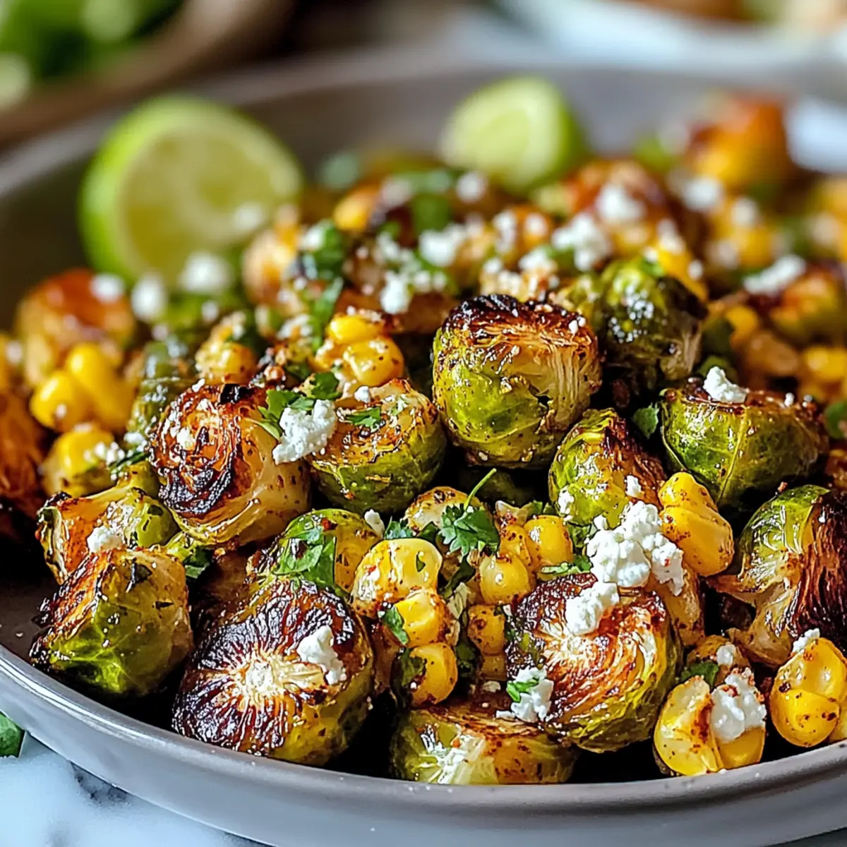Mexican Street Corn Brussels Sprouts for a Flavorful Twist