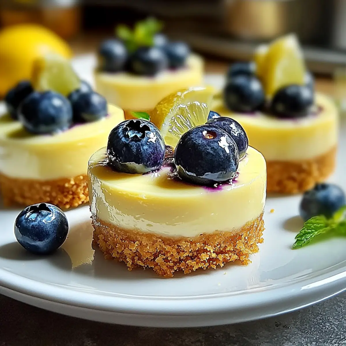 Mini Lemon Blueberry Cheesecakes for a Refreshing Summer Treat