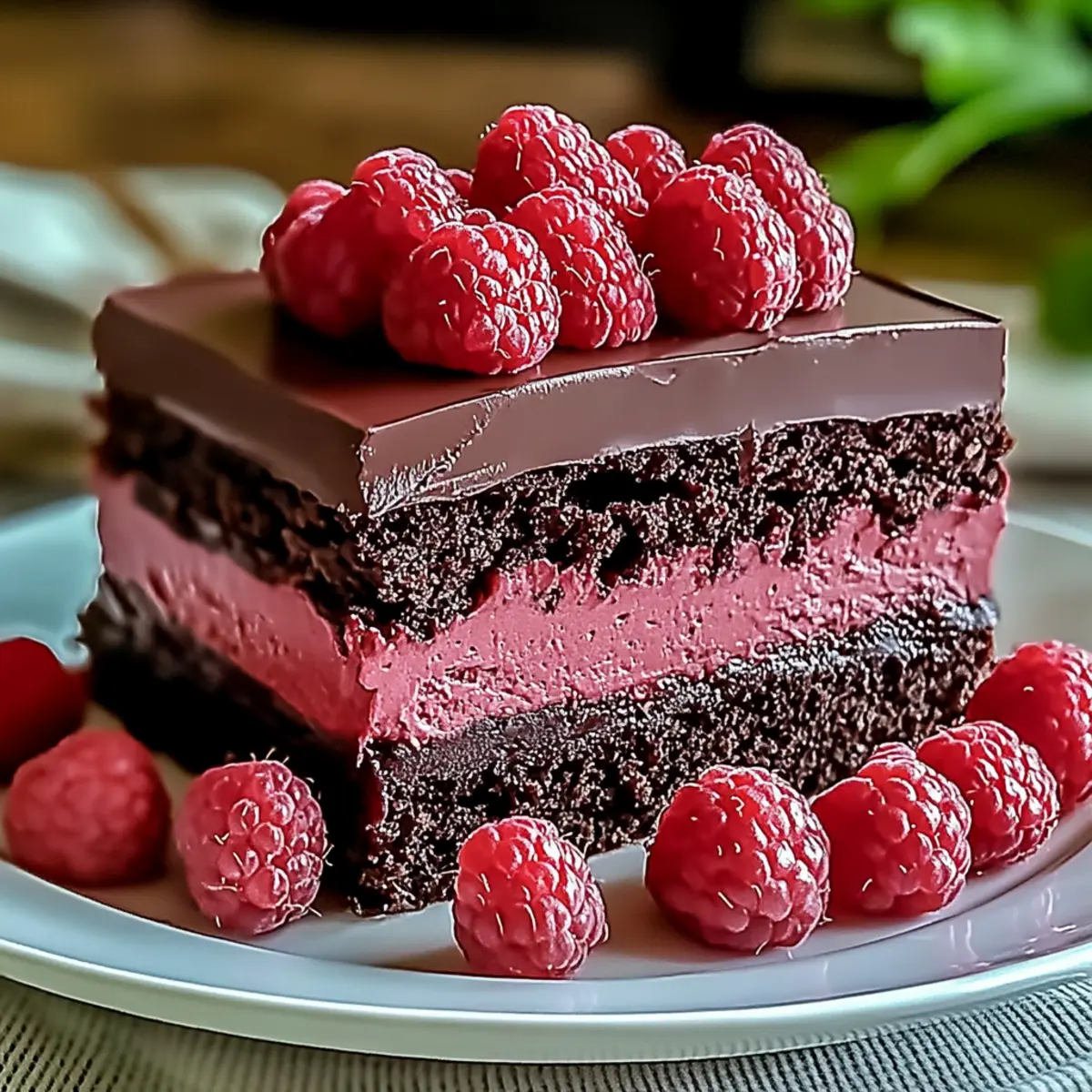 Irresistible Raspberry Chocolate Mousse Cake That’s Gluten-Free