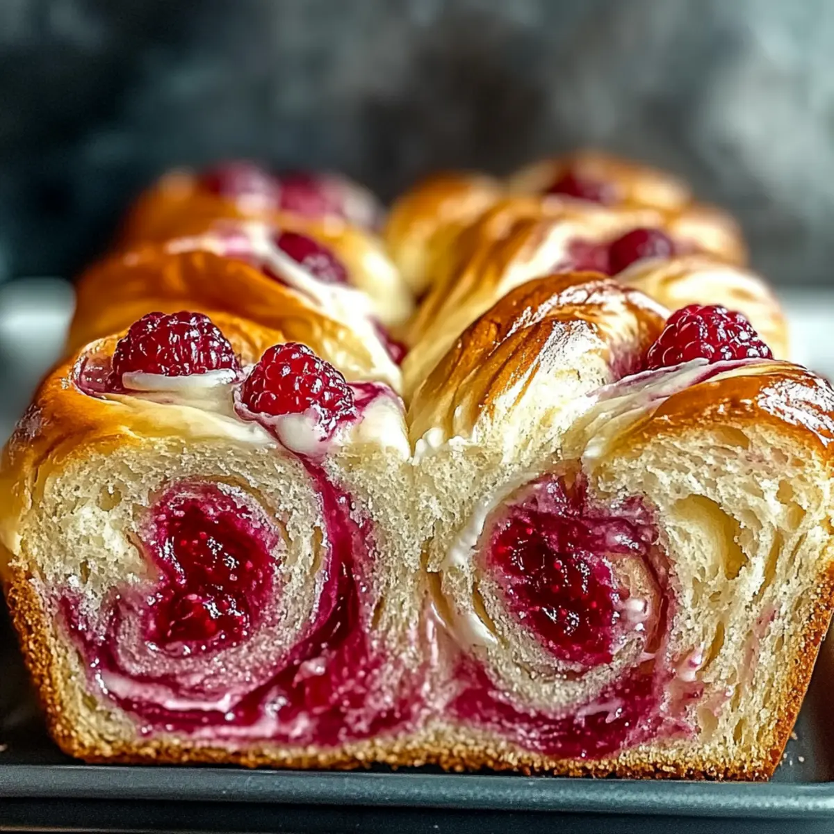 Heavenly Raspberry Swirl Brioche Loaf for Your Brunch Table
