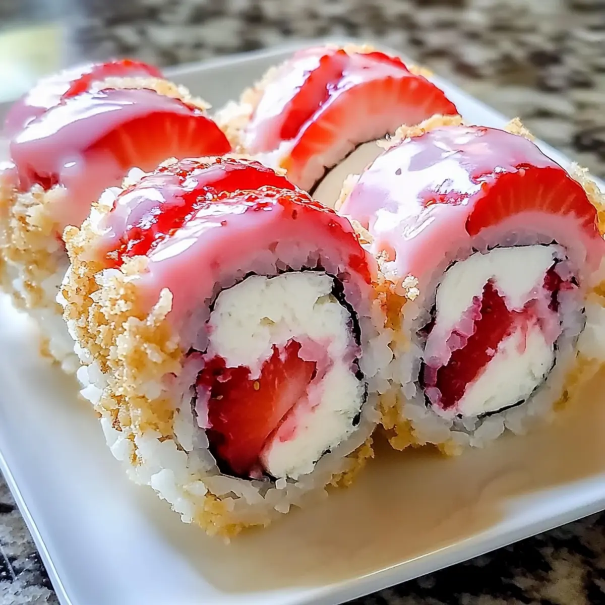 Strawberry Shortcake Cheesecake Sushi Rolls for Sweet Summer Bliss
