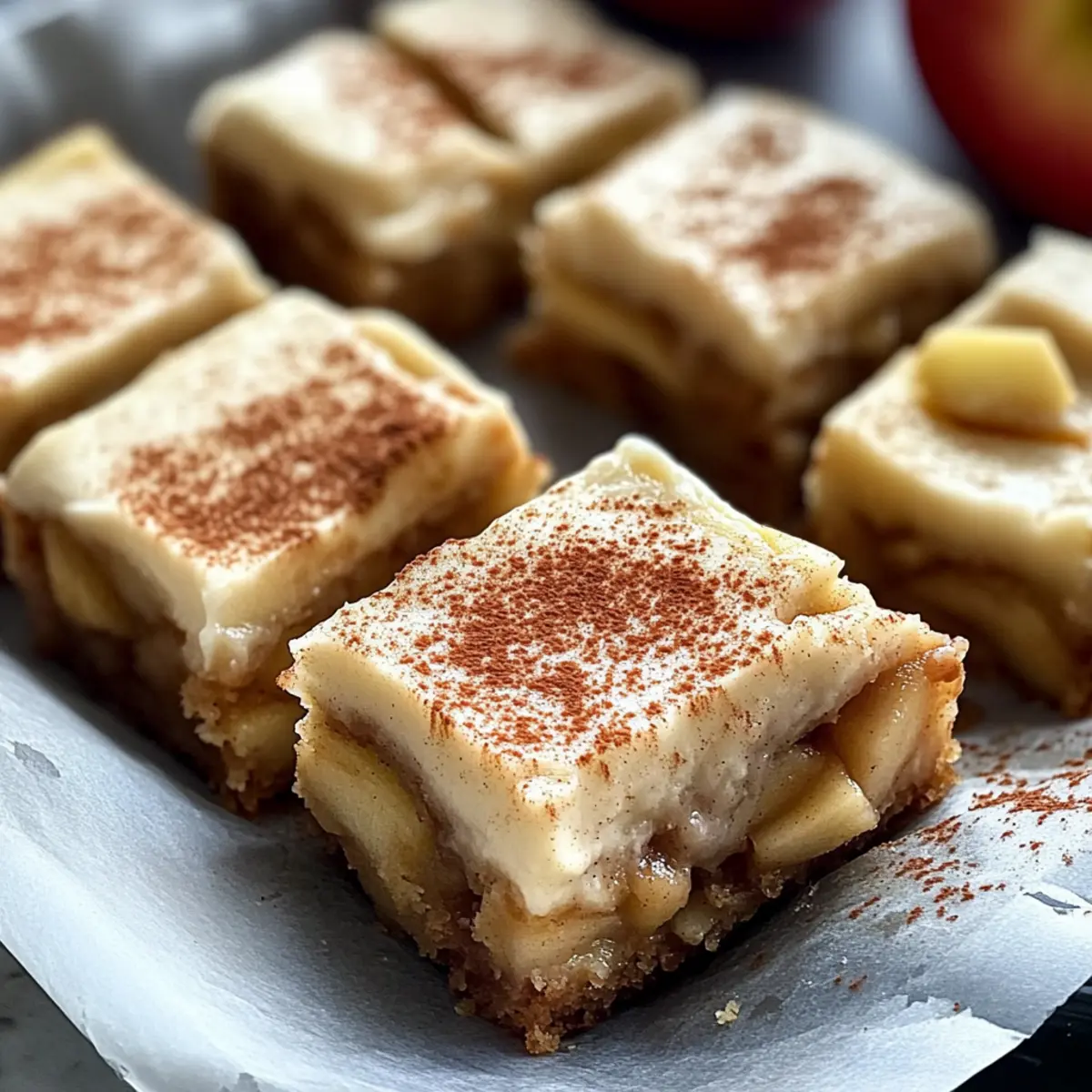 Delicious Apple Cinnamon Blondies with Maple Cream Cheese Frosting