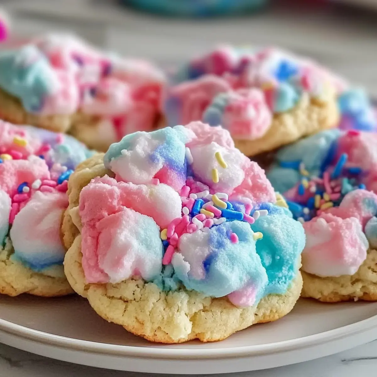Fluffy Cotton Candy Cookies for a Sweet Childhood Treat