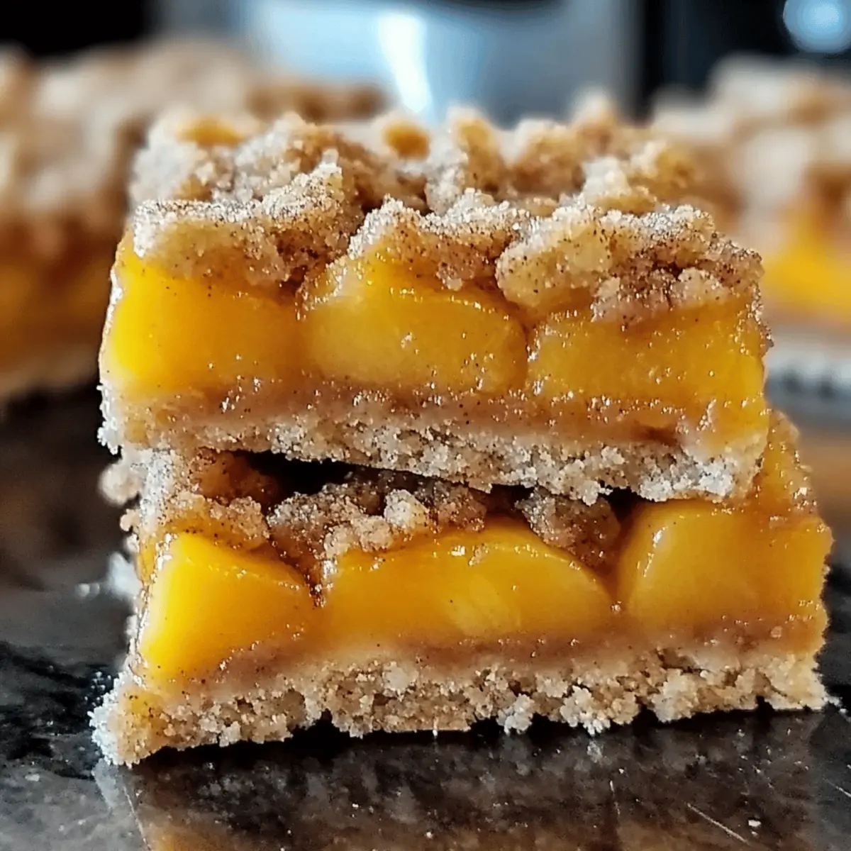 Delicious Cinnamon Peach Crumble Bars Perfect for Summer Fun