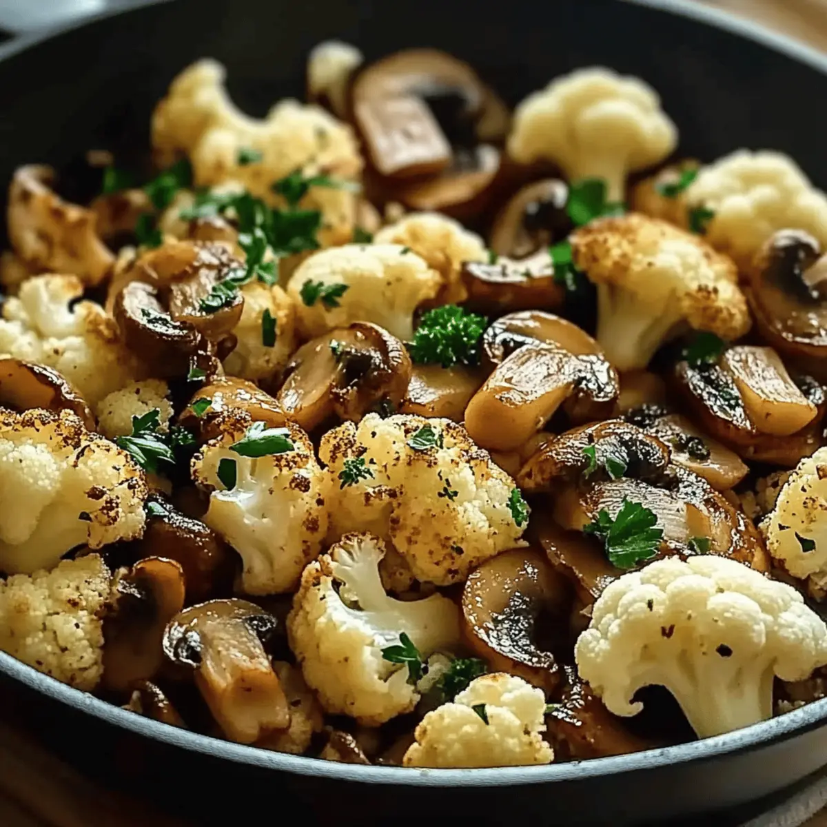 Garlic Cauliflower Mushroom Skillet: Quick, Flavor-Packed Delight