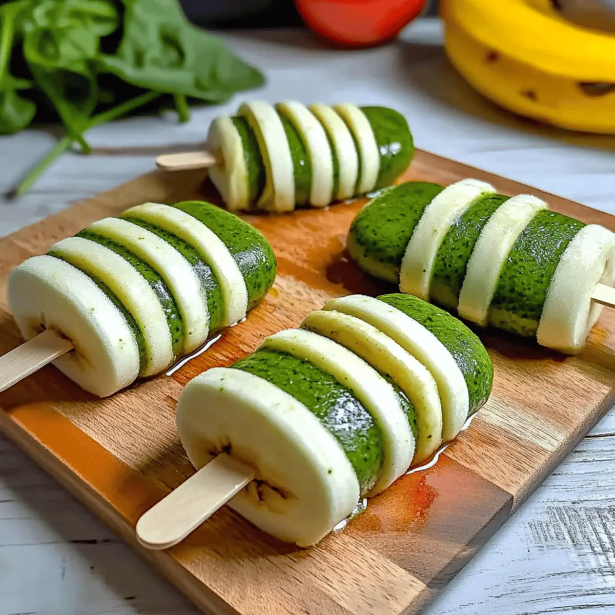 Delicious Smoothie Pops with Spinach and Banana Recipe for Kids