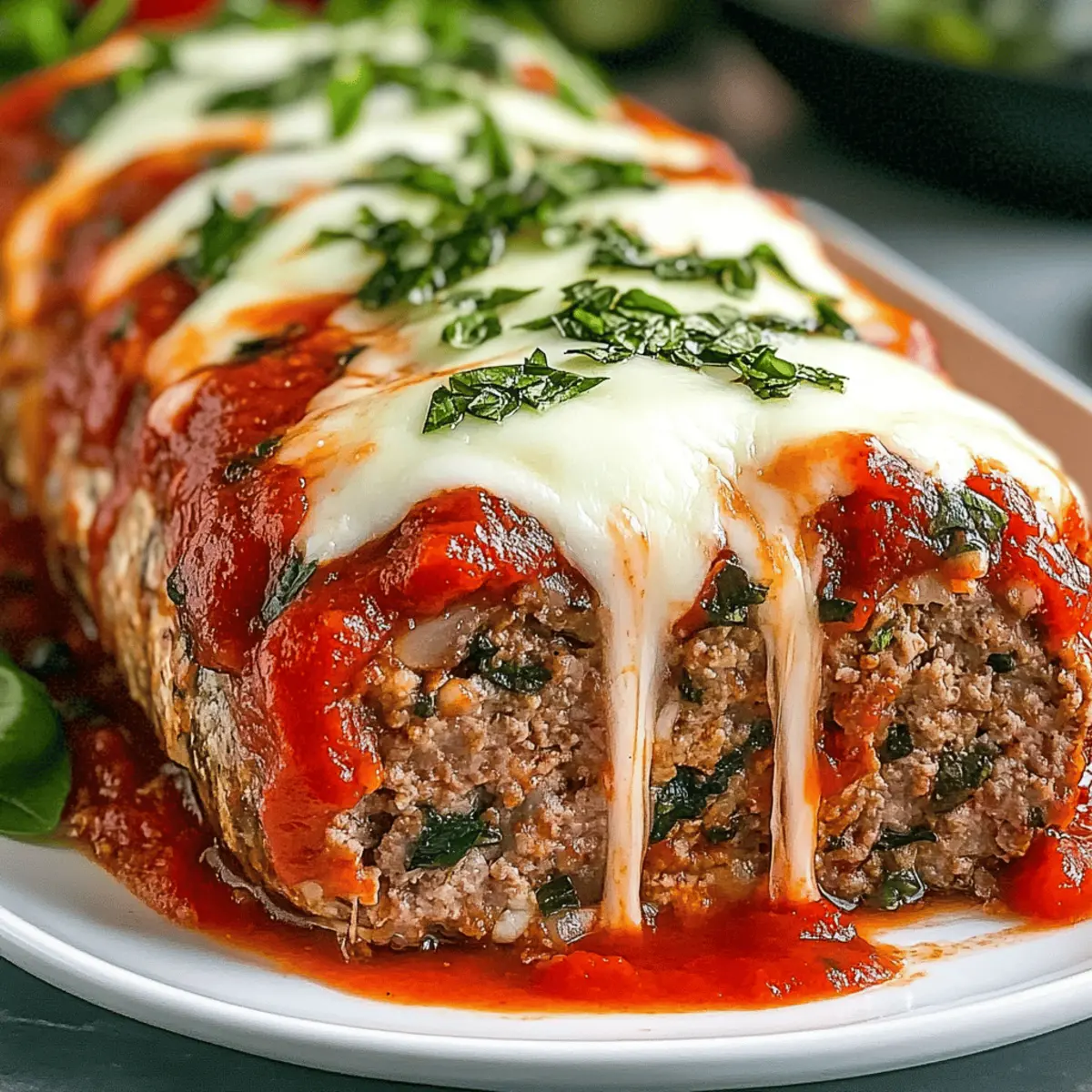 Savory Italian Meatloaf with a Gooey Cheese Surprise