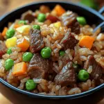 Onion Beef Fried Rice