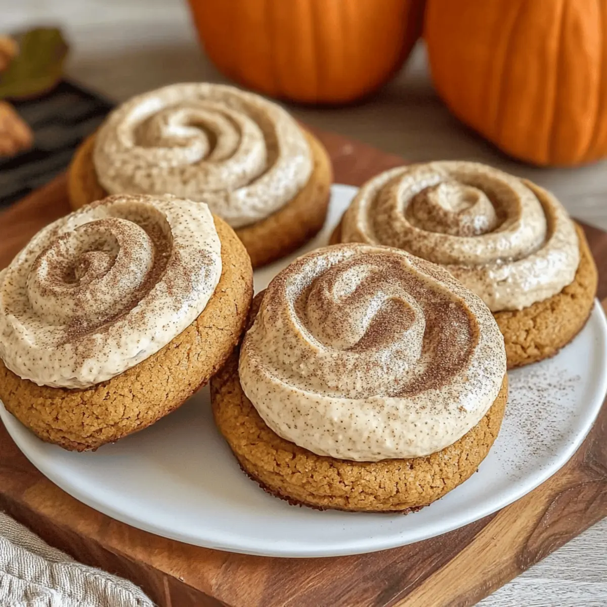 Soft Pumpkin Cookies with Cinnamon Frosting - Cozy Fall Bliss