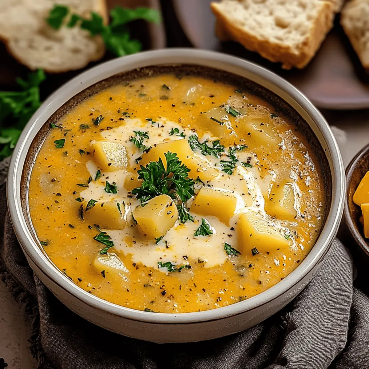 Creamy Cheddar Garlic Herb Potato Soup for Cozy Nights