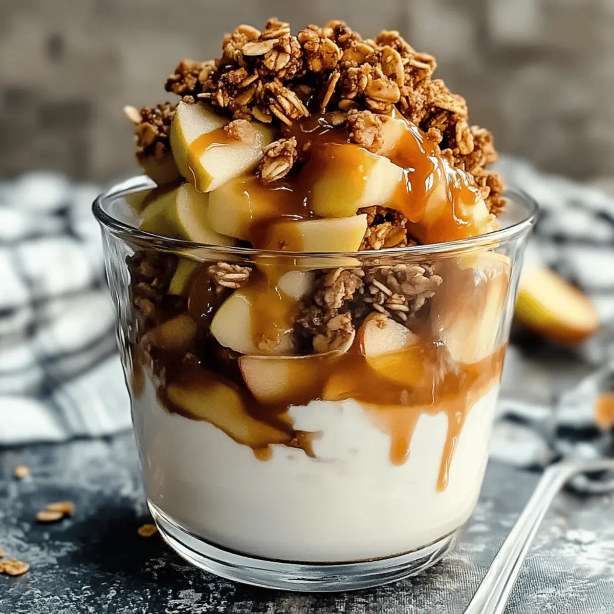 Dreamy Caramel Apple Crisp Yogurt Parfait for Cozy Evenings