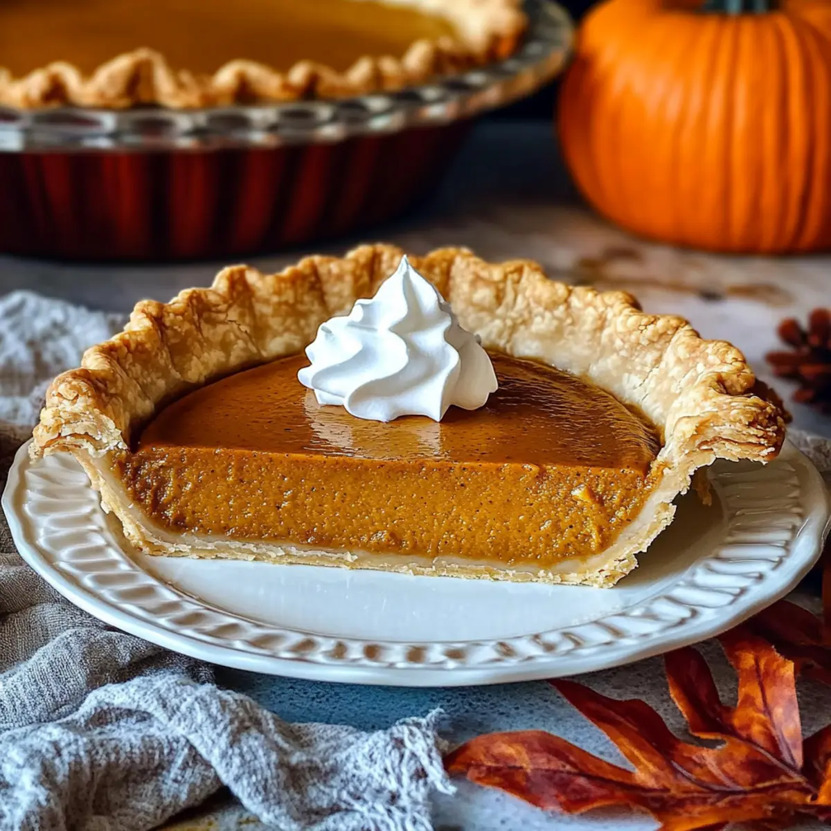 Classic Pumpkin Pie that Brings Autumn to Your Table