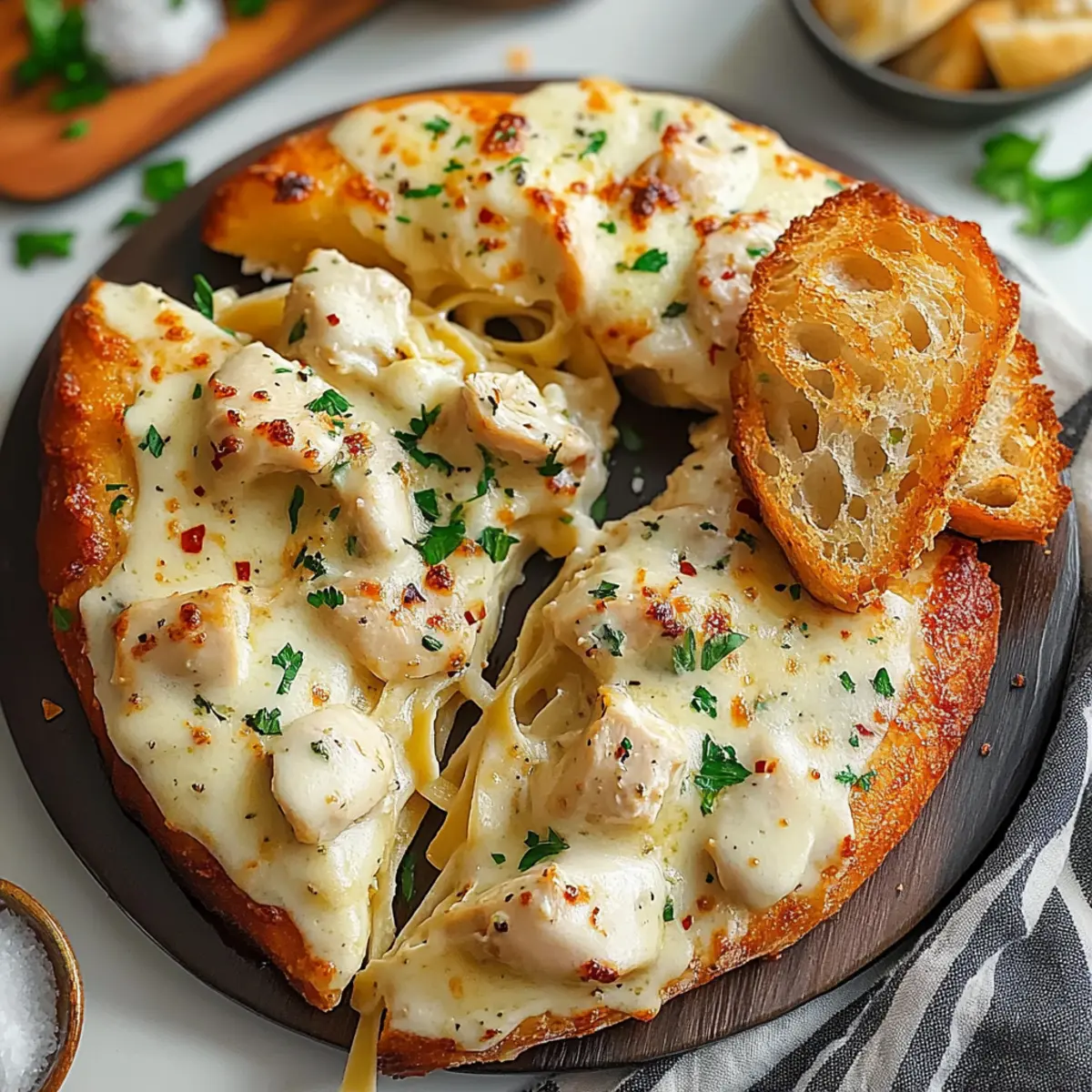 Creamy Chicken Alfredo with Garlic Bread for Cozy Nights