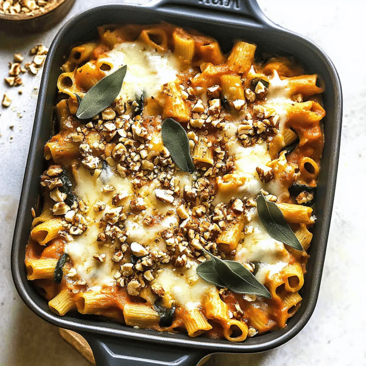 Delightful Pasta Bake with Pumpkin Tomato Sauce for Fall Cozy