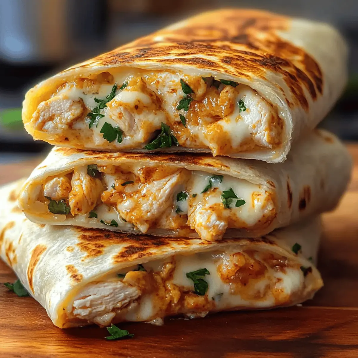Ooey-Gooey Cheesy Garlic Chicken Wraps for Perfect Nights