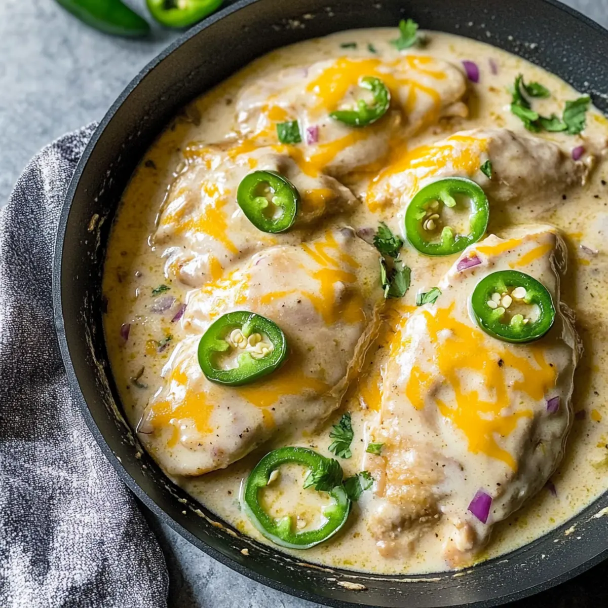 One Pan Keto Cheesy Jalapeño Chicken for Ultimate Flavor