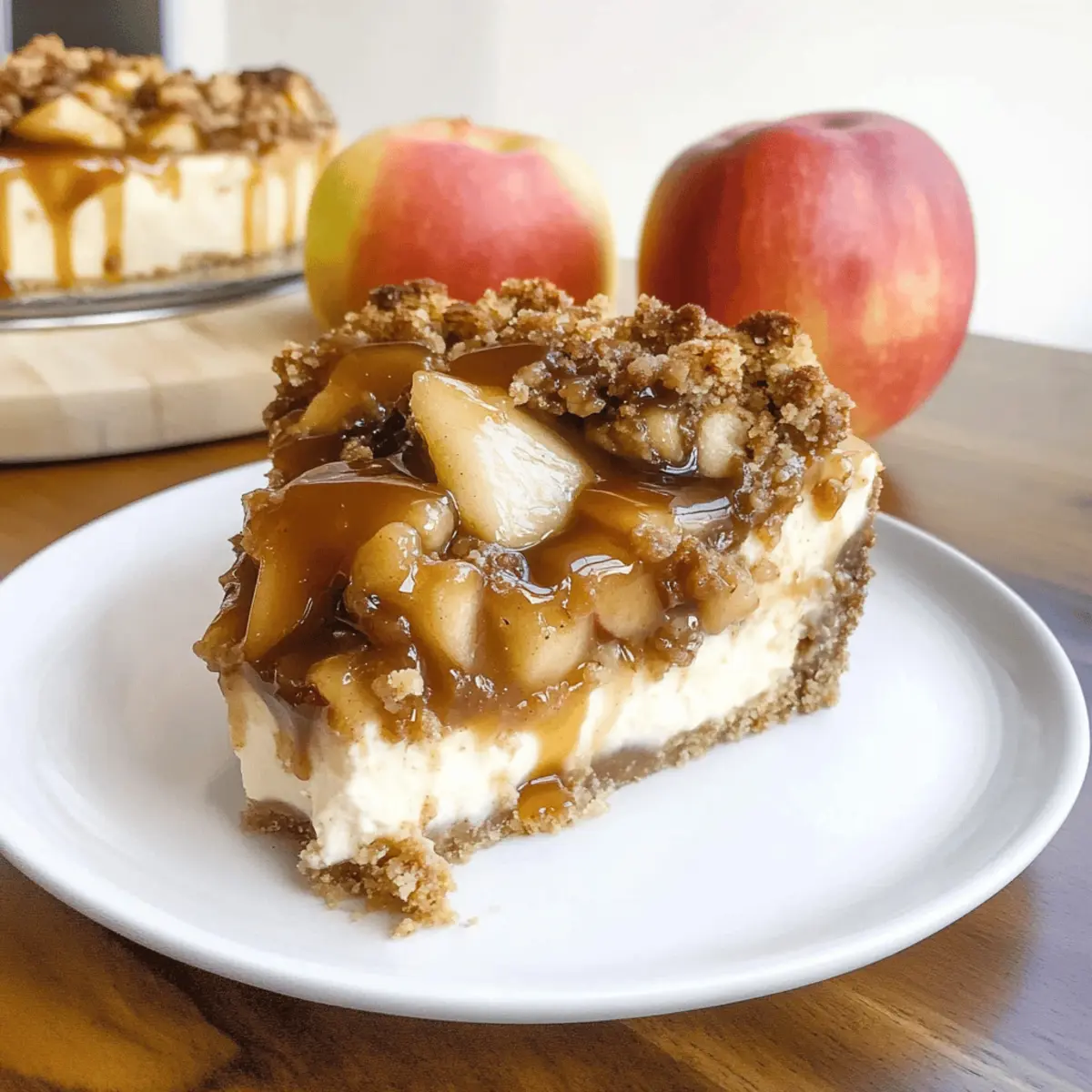 Creamy Caramel Apple Crumb Cheesecake for a Cozy Fall Treat