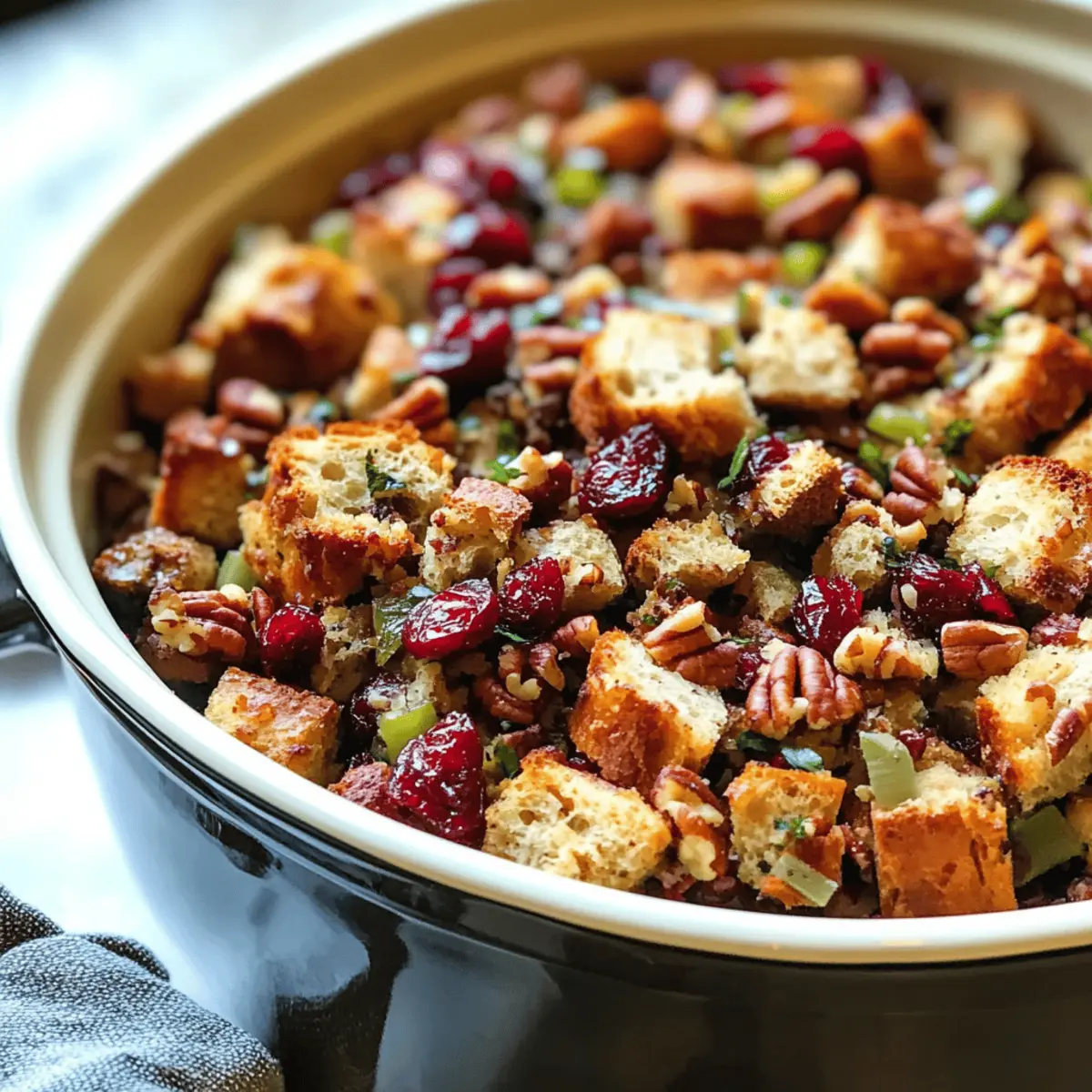 Savory Slow Cooker Cranberry Pecan Stuffing for Joyful Gatherings