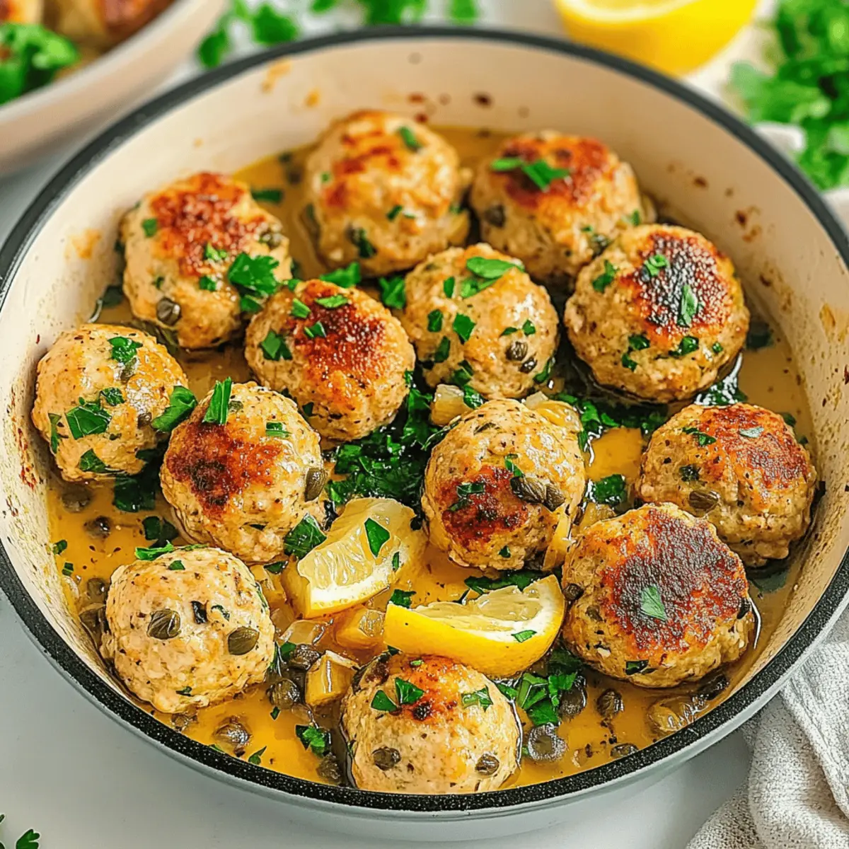 Chicken Piccata Meatballs That Will Steal Your Heart