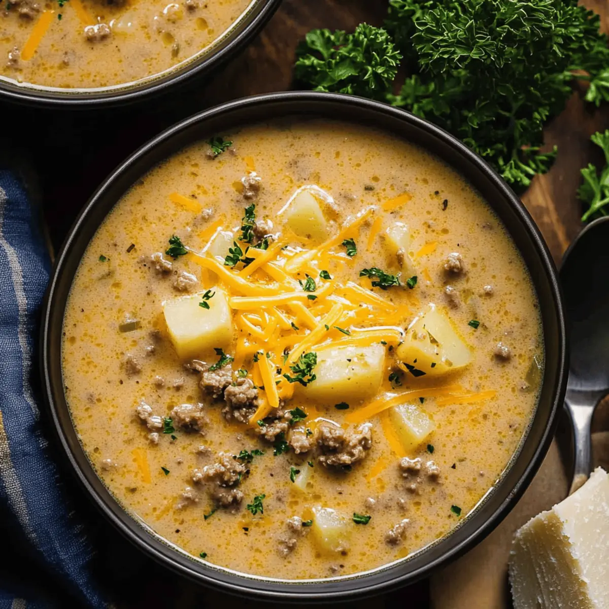 Creamy Cheesy Beef and Potato Soup to Warm Your Soul