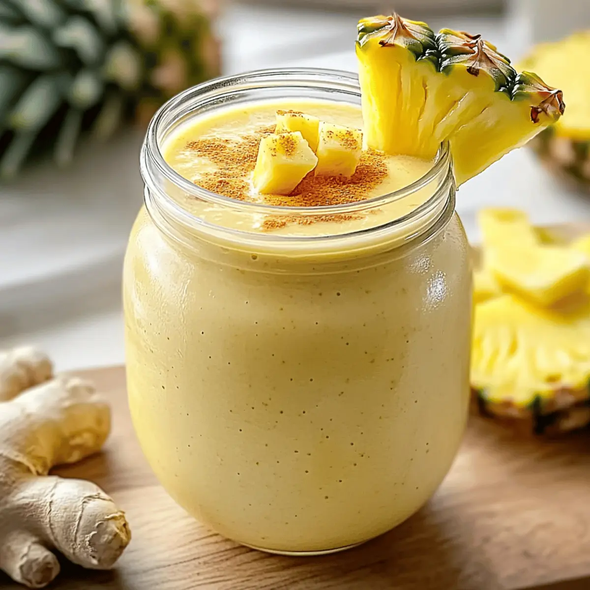 Tropical Pineapple Ginger Smoothie for an Energizing Boost