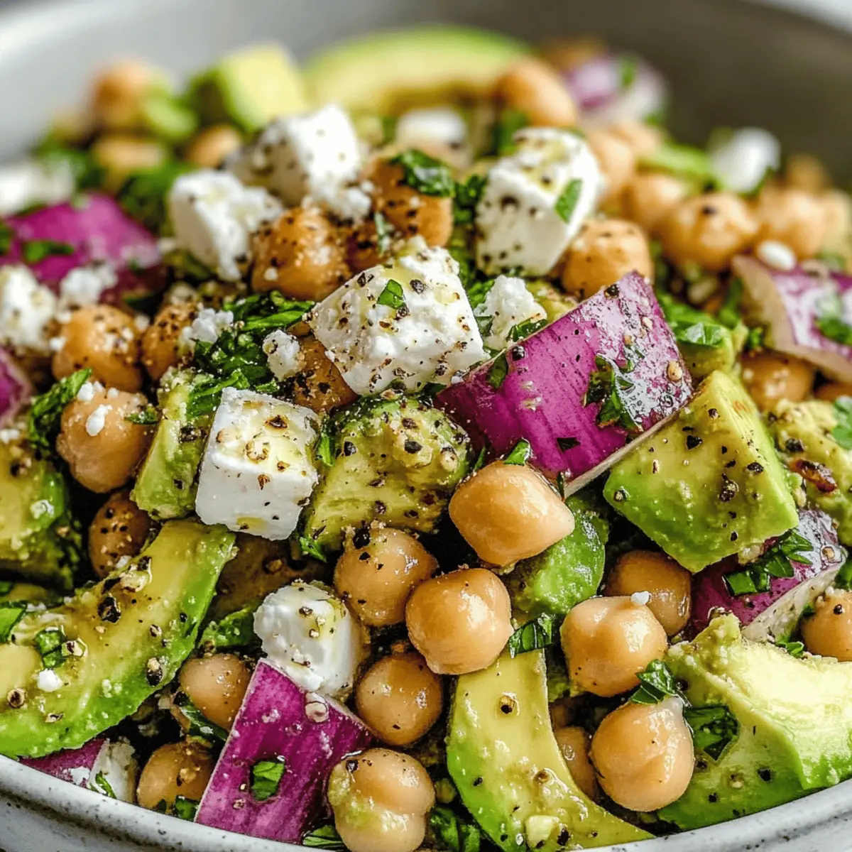 Chickpea Feta Avocado Salad: Fresh, Healthy & So Easy